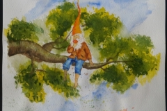 Wichtel Aquarell