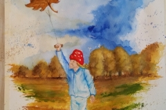 Pilzkind Aquarell